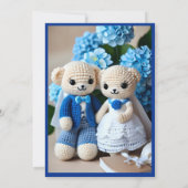 ロマンチック結婚なクロシェのカップルは日付カードを安全にする (裏面)