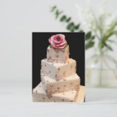 ロマンチック結婚なケーキ ポストカード (スタンド正面)