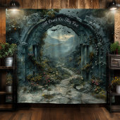 ロマンチック結婚なゴシックのアーチハロウィーン写真ブース タペストリー