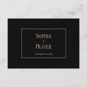 ロマンチック結婚なゴシックのミニマル情報 エンクロージャーカード (裏面)