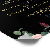 ロマンチック結婚なテーマ歓迎サイン ポスター (角)