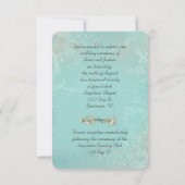 ロマンチック結婚なハートとリボン 招待状 (裏面)