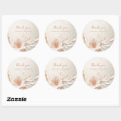 ロマンチック結婚なピンク感謝していフローラ ラウンドシール (シート)