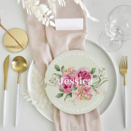 ロマンチック結婚なフラワーズゲスト座席表とメニュー メニュー