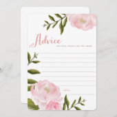 ロマンチック結婚なフローラのアドバイスカード アドバイスカード (正面/裏面)