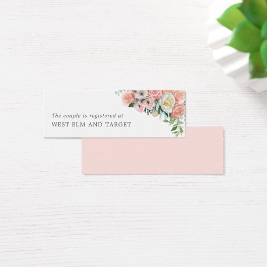 ロマンチック結婚なフローラのギフトレジストリ挿入カード (デスク)