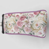 ロマンチック結婚なフローラのパターン ゴルフヘッドカバー (正面)