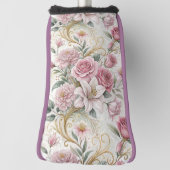 ロマンチック結婚なフローラのパターン ゴルフヘッドカバー (回転90)