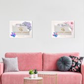 ロマンチック結婚なフローラのブライダルシャワー歓迎サイン (リビング)