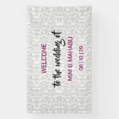 ロマンチック結婚なフローラの歓迎バナー 横断幕 (縦)