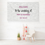 ロマンチック結婚なフローラの歓迎バナー 横断幕 (インサイチュ)