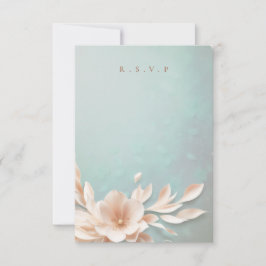 ロマンチック結婚なフローラの食事の選択RSVP 出欠カード