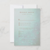 ロマンチック結婚なフローラの食事の選択RSVP 出欠カード (裏面)