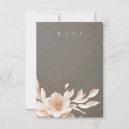 ロマンチック結婚なフローラの食事の選択RSVP 出欠カード