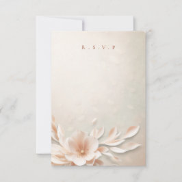 ロマンチック結婚なフローラの食事の選択RSVP 出欠カード