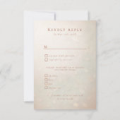 ロマンチック結婚なフローラの食事の選択RSVP 出欠カード (裏面)