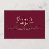 ロマンチック結婚なブルゴーニュの詳細 エンクロージャーカード (正面)