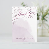 ロマンチック結婚なプラムの書感謝していはあなた サンキューカード (スタンド正面)