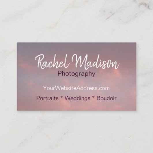 ロマンチック結婚なポートレート写真家 名刺 (正面)