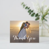 ロマンチック結婚な写真ありがとう ポストカード (スタンド正面)