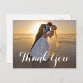 ロマンチック結婚な写真ありがとう ポストカード (正面/裏面)