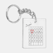ロマンチック結婚な写真のカレンダーのバレンタインデー キーホルダー (正面左)