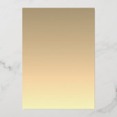 ロマンチック結婚な写真のゴールドフォイル招待状 箔招待状 (裏面)