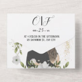 ロマンチック結婚な写真の全てを一つの招待状 オールインワン招待状 (裏面)