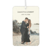 ロマンチック結婚な写真の記念日の保存日 カーエアーフレッシュナー (正面)