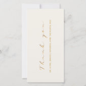 ロマンチック結婚な写真サンキューカード サンキューカード (裏面)