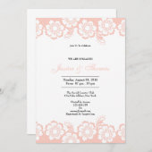 ロマンチック結婚な婚約カード 招待状 (正面/裏面)