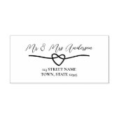 ロマンチック結婚な差出人住所スタンプ セルフインキングスタンプ (デザイン)