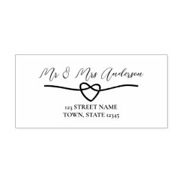 ロマンチック結婚な差出人住所スタンプ セルフインキングスタンプ