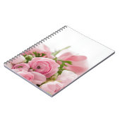 ロマンチック結婚な愛ソフトピンクの花束 ノートブック (左側)