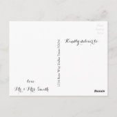 ロマンチック結婚な感謝はがき ポストカード (裏面)