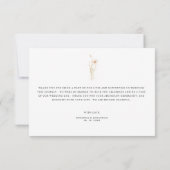 ロマンチック結婚な押し花の写真 サンキューカード (裏面)