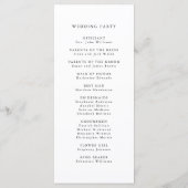 ロマンチック結婚な書道の儀式 プログラム (裏面)