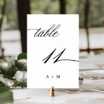 ロマンチック結婚な書道の十一番 テーブルナンバー<br><div class="desc">表11.利用可能な番号をすべて確認する。 |ロマンエレガントムと書結婚道のテーブル番号とモノグラム。このデザインの高度なカスタマイズについてクリックは、上の青いデザインツールボタンをクリックして下さい。</div>