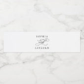 ロマンチック結婚な書道の水瓶ラベル ペットボトルラベル (シングルラベル)