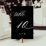 ロマンチック結婚な書道の番号10、黒 テーブルナンバー<br><div class="desc">表10.利用可能な番号をすべて確認する。 |ロマンエレガントムと書結婚道のテーブル番号とモノグラム。このデザインの高度なカスタマイズについてクリックは、上の青いデザインツールボタンをクリックして下さい。</div>