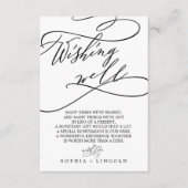 ロマンチック結婚な書道の願い井戸カード エンクロージャーカード (正面)