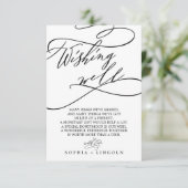ロマンチック結婚な書道の願い井戸カード エンクロージャーカード (スタンド正面)