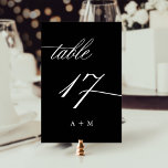 ロマンチック結婚な書道の17号黒 テーブルナンバー<br><div class="desc">表17.利用可能な番号をすべて確認する。 |ロマンエレガントムと書結婚道のテーブル番号とモノグラム。このデザインの高度なカスタマイズについてクリックは、上の青いデザインツールボタンをクリックして下さい。</div>