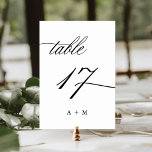 ロマンチック結婚な書道の17番、 テーブルナンバー<br><div class="desc">表17.利用可能な番号をすべて確認する。 |ロマンエレガントムと書結婚道のテーブル番号とモノグラム。このデザインの高度なカスタマイズについてクリックは、上の青いデザインツールボタンをクリックして下さい。</div>
