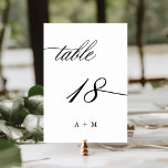 ロマンチック結婚な書道の18番、 テーブルナンバー<br><div class="desc">表18.利用可能な番号をすべて確認する。 |ロマンエレガントムと書結婚道のテーブル番号とモノグラム。このデザインの高度なカスタマイズについてクリックは、上の青いデザインツールボタンをクリックして下さい。</div>