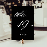 ロマンチック結婚な書道の19号黒 テーブルナンバー<br><div class="desc">表19利用可能な番号をすべて確認する。 |ロマンエレガントムと書結婚道のテーブル番号とモノグラム。このデザインの高度なカスタマイズについてクリックは、上の青いデザインツールボタンをクリックして下さい。</div>