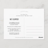 ロマンチック結婚な発表葉書 ポストカード (裏面)