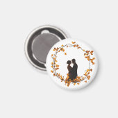 ロマンチック結婚な秋の磁石 – 素朴秋離れー マグネット (正面/裏面)