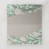 ロマンチック結婚な緑 |特殊パーティー プレイスカード (内部開封)