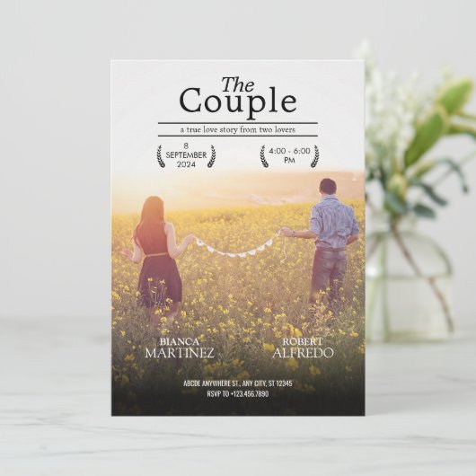 ロマンチック結婚な美学の映画のポスター写真 招待状 (スタンド正面)